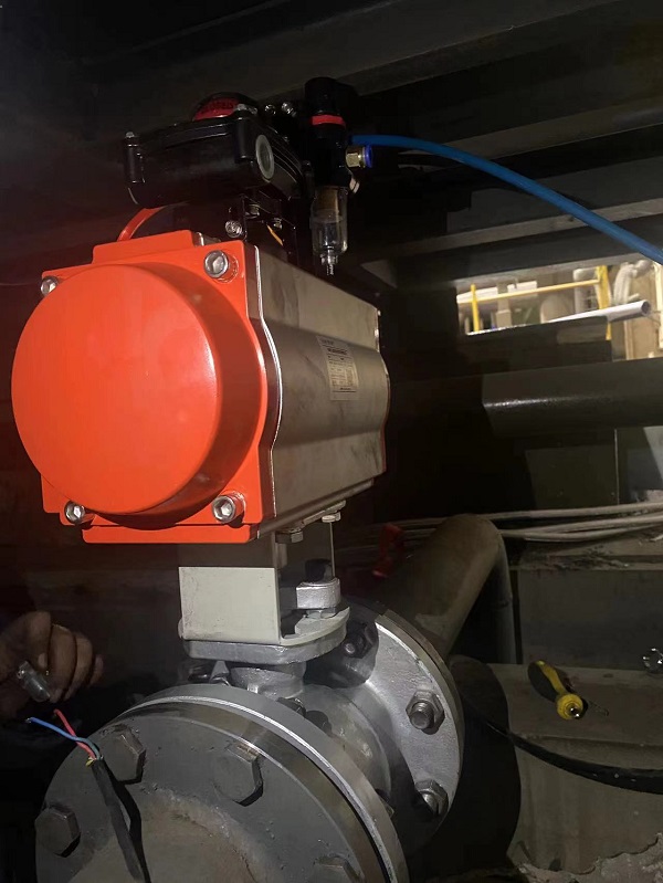 气动球阀现场安装